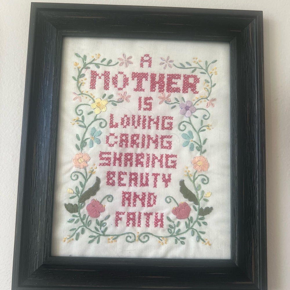 Floral Embroidered Wall Art